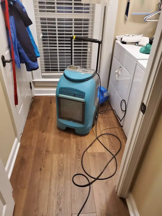 Commercial dehumidifier deployed for Flood Damage Cleanup in Tewksbury