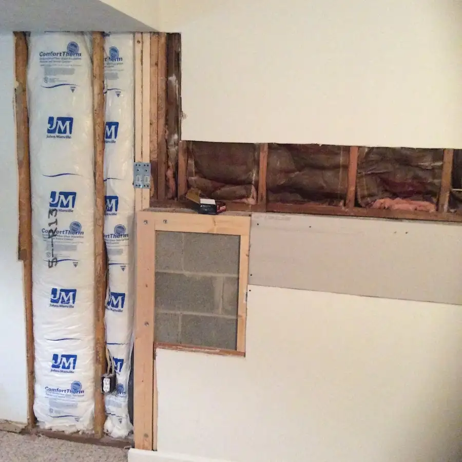 Wall insulation replacement during Odor Removal & Deodorization in Tewksbury